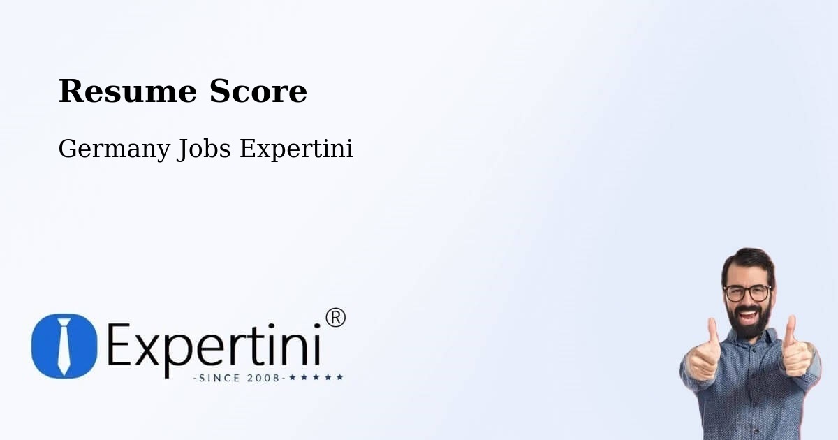 Resume Score & Job Description Match Tool – Eggenthal - Germany Jobs Expertini